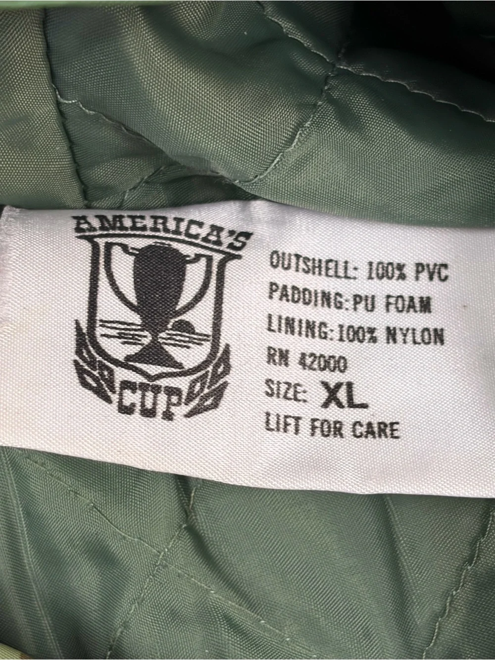 Vintage America’s Cup Camo Rain Jacket XL Hooded Utility Gorpcore Outdoor Coat